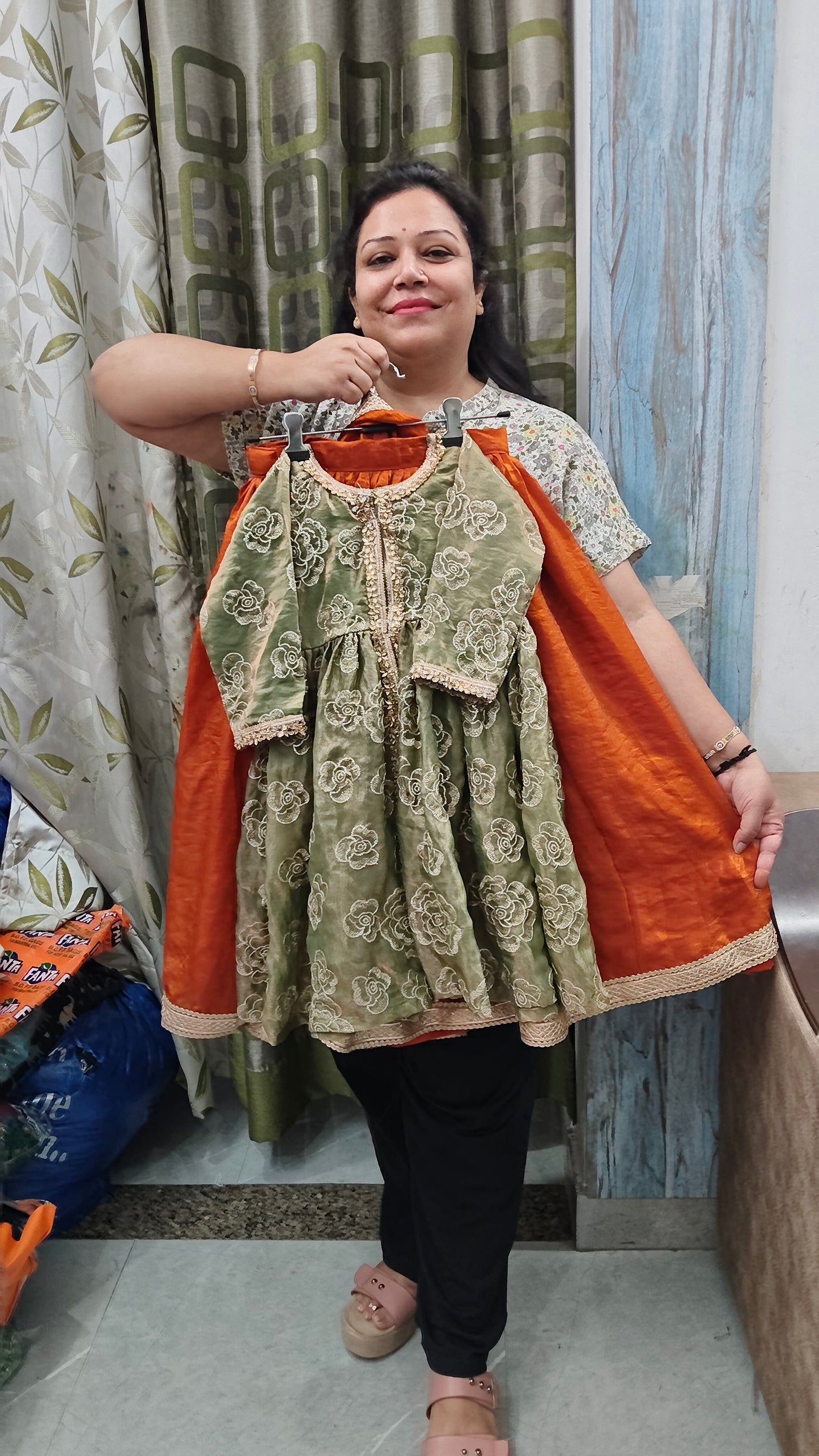 Rose petals indo western outfit