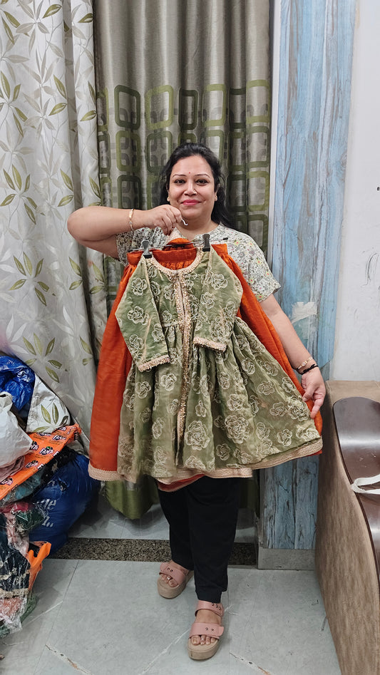 Rose petals indo western outfit