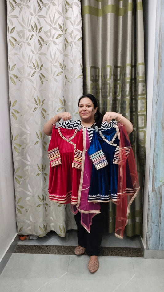 Heavy Gota Velvet Suits - for Kids
