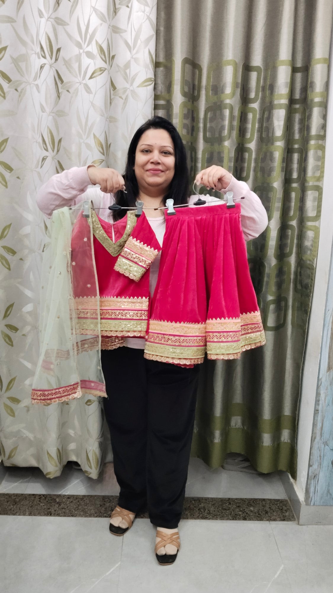 Premium Velvet Lehenga - for Kids