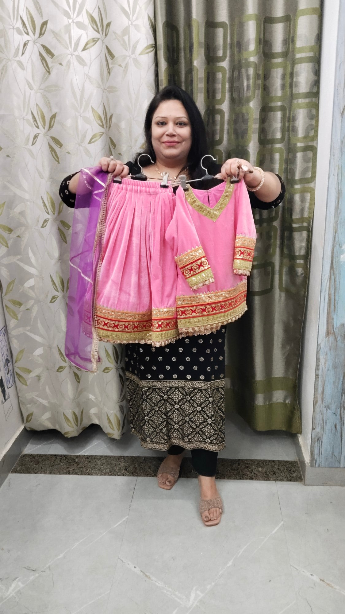 Premium Velvet Lehenga - for Kids