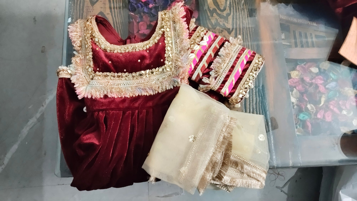Premium Velvet Kaudi Dress