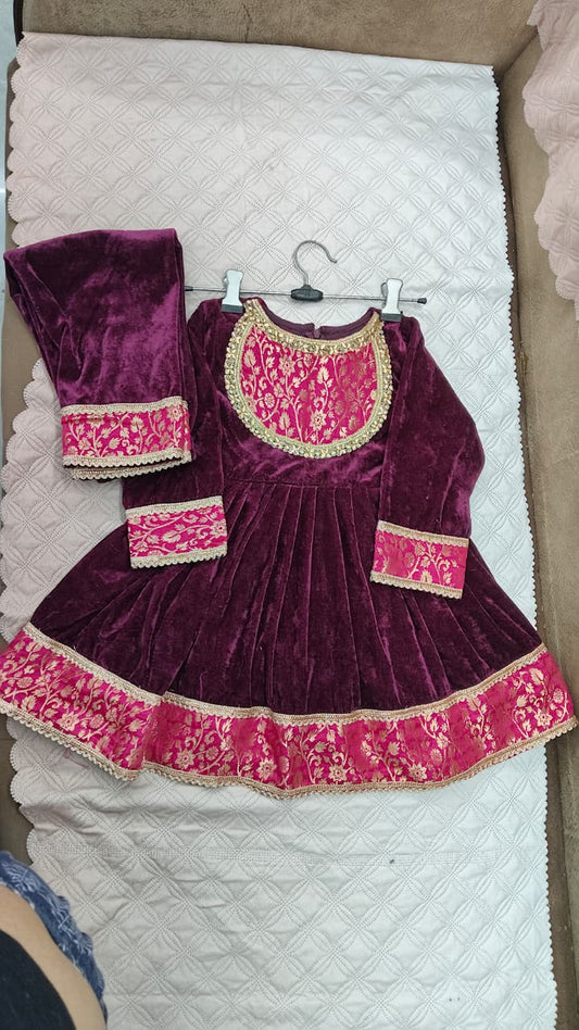 Premium Velvet Banrasi Frock Suits