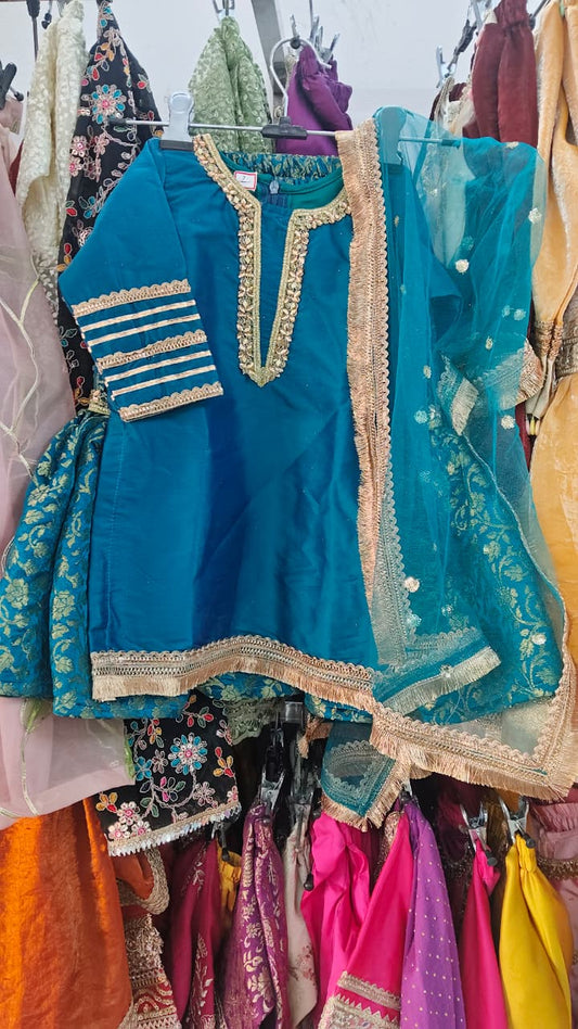 Premium Banarasi Silk Gharara Set