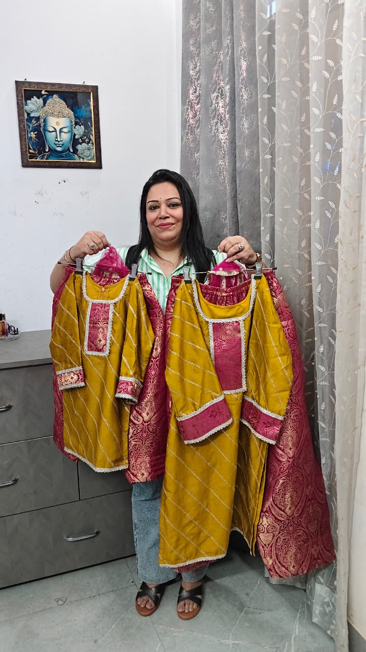 Luxury Silk Mother Daughter Matching Outfits