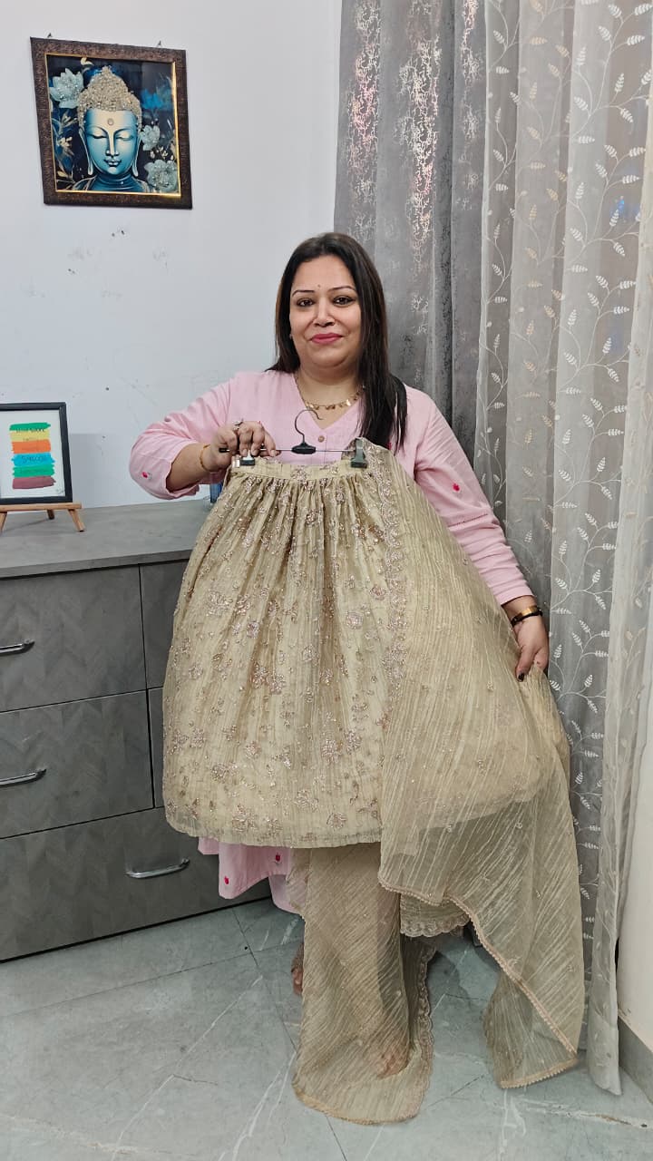 Premium Crush Handwork Lehnga