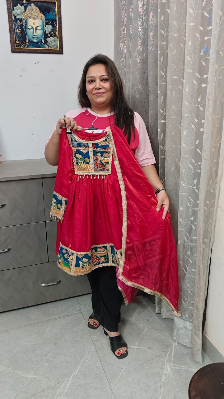 "Chahat" Satin Silk Frock Suit