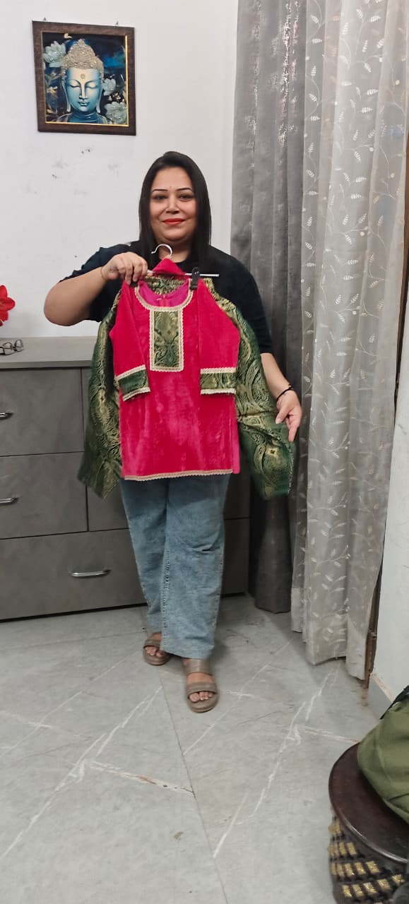 Zeenath Premium Velvet Kurta