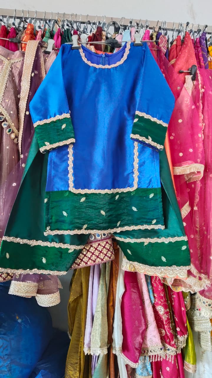 Silk Kurta With Handwork Borders