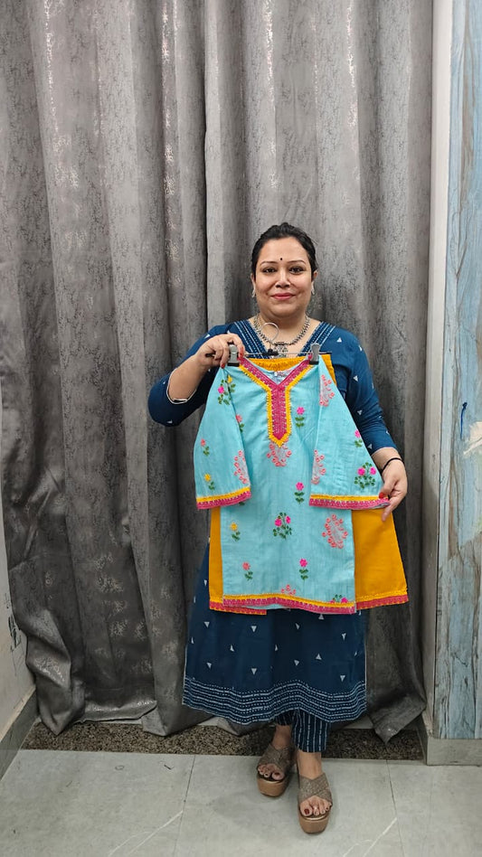 Premium Pakistani Mal Chanderi Co-ord Set