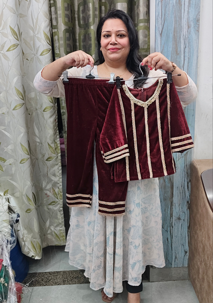 Winter velvet cord sets