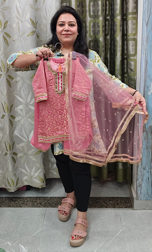 Premium soft banrasi patiyala suits