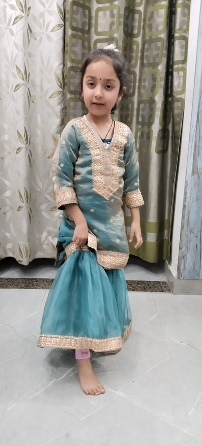 Pure satin silk garara sets