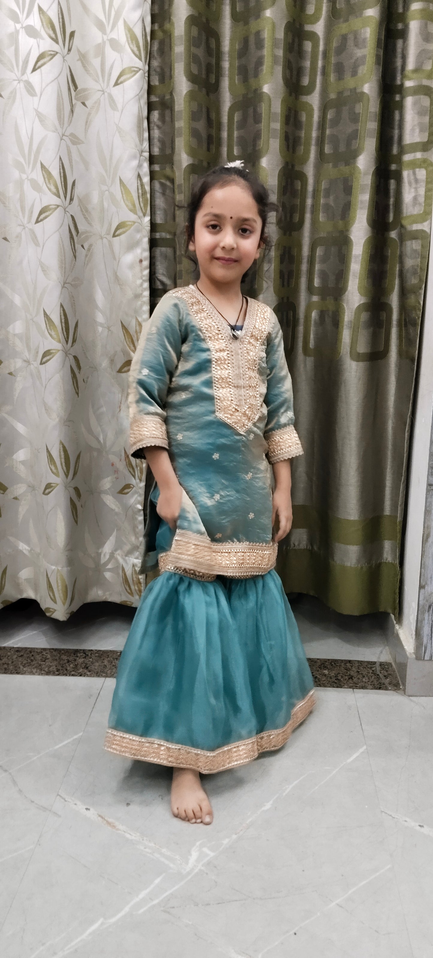 Pure satin silk garara sets