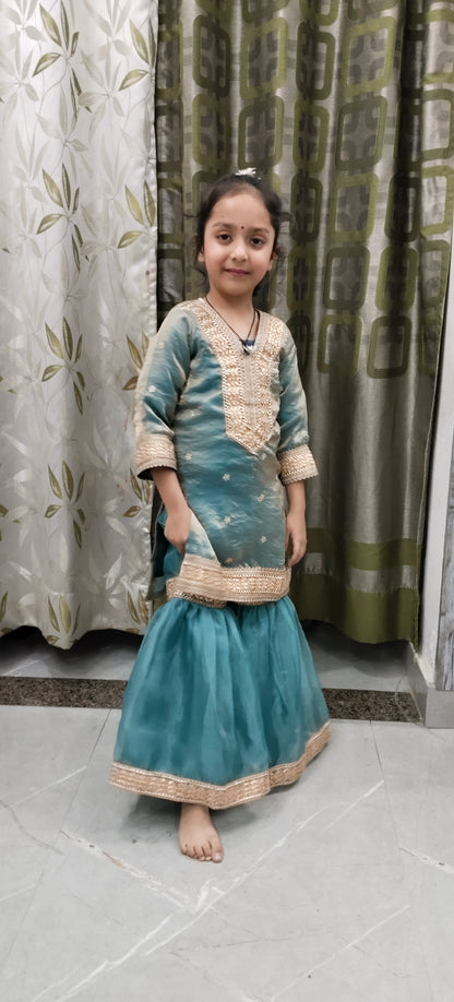 Pure satin silk garara sets