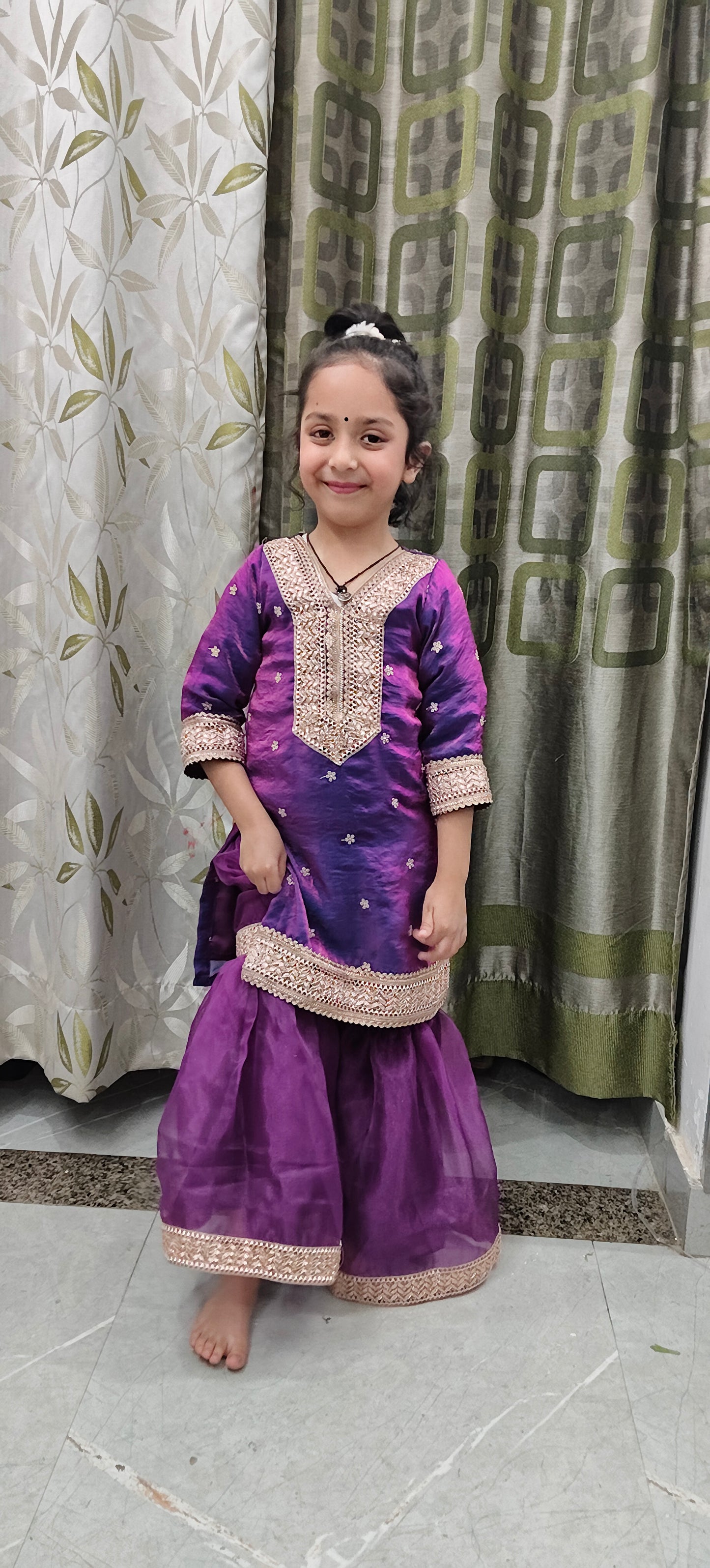 Pure satin silk garara sets