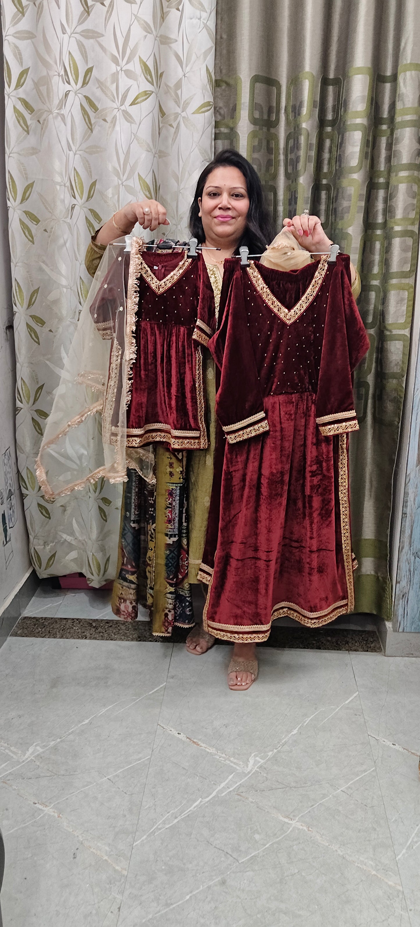 Velvet Naira Cut Suit - for Kids n moms