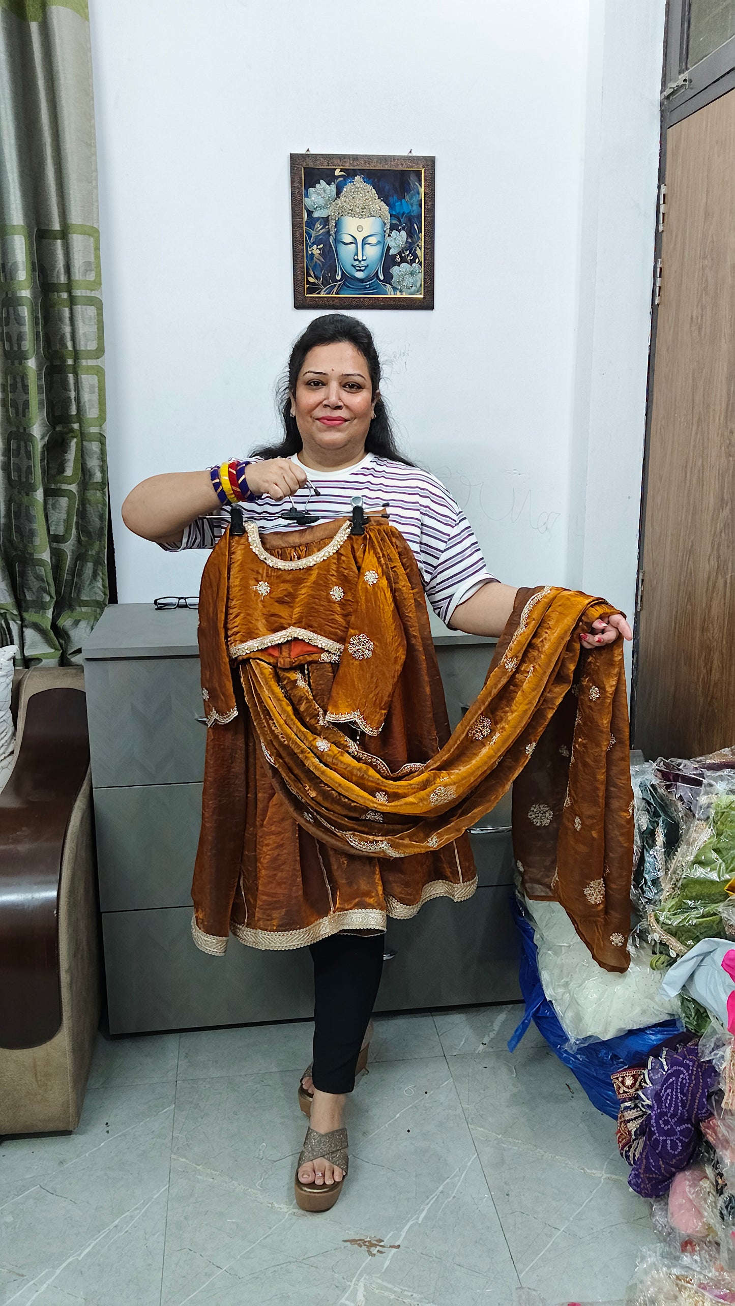 Premium draping lehnga saree