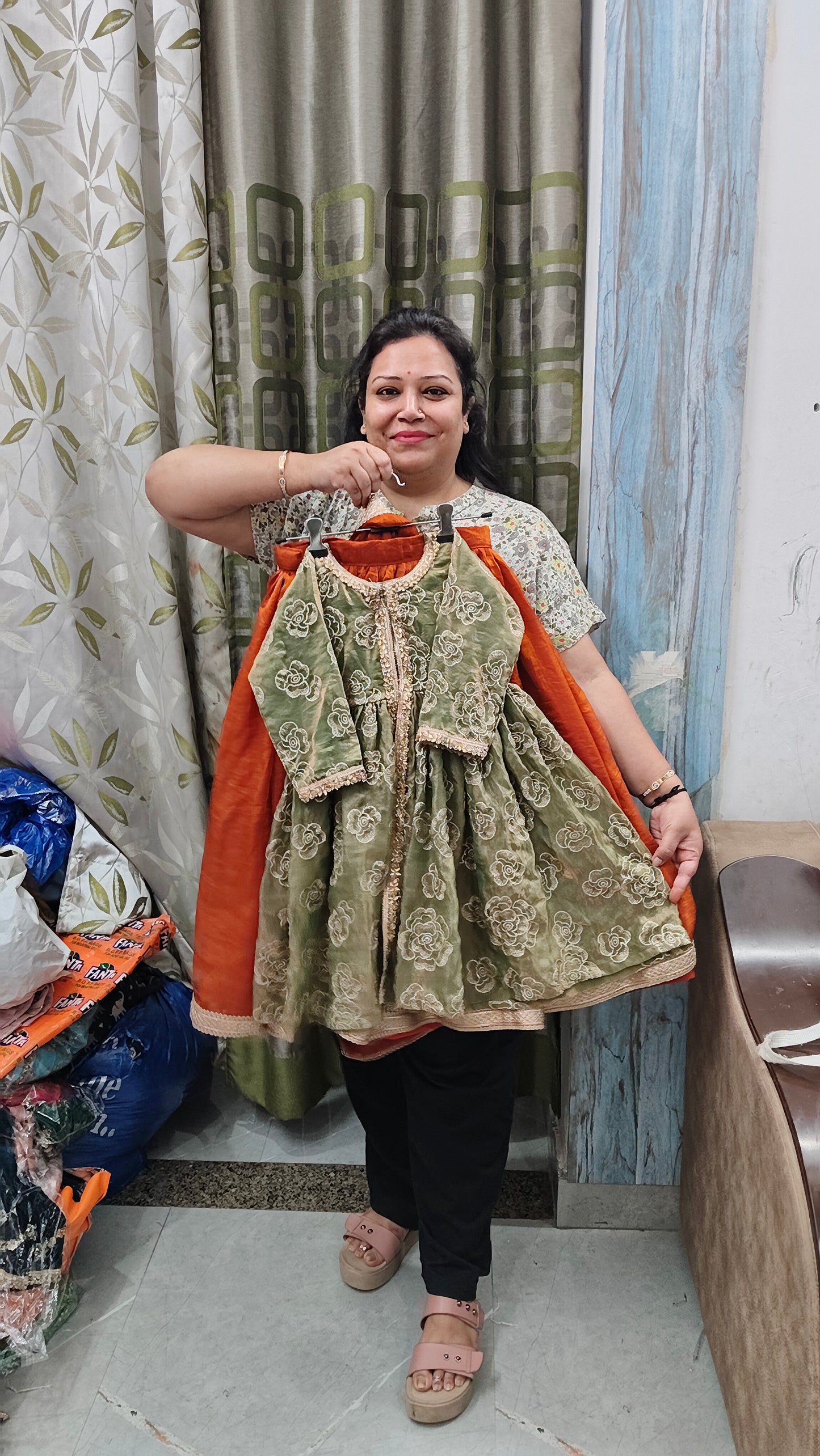 Rose petals indo western outfit