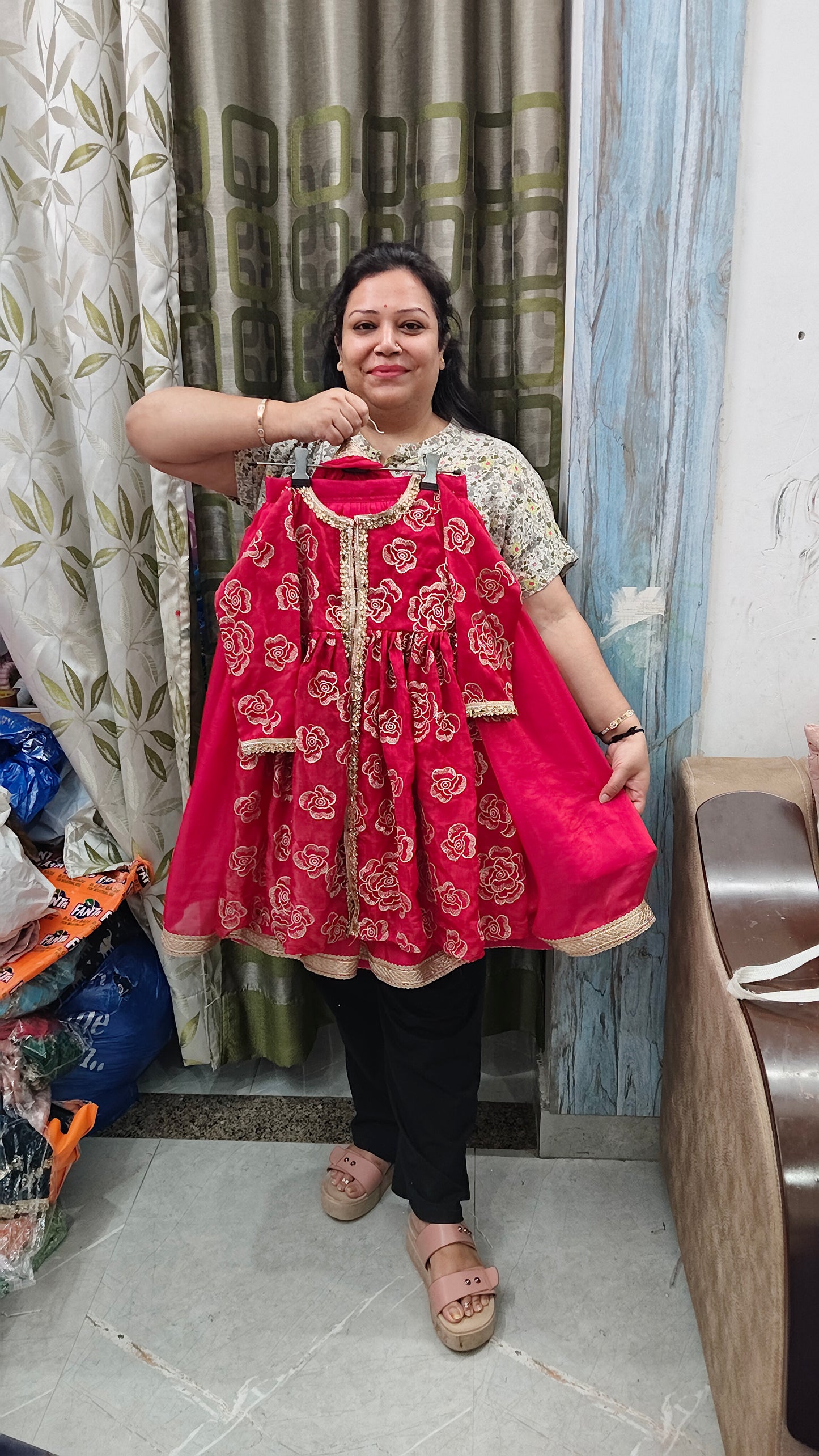 Rose petals indo western outfit