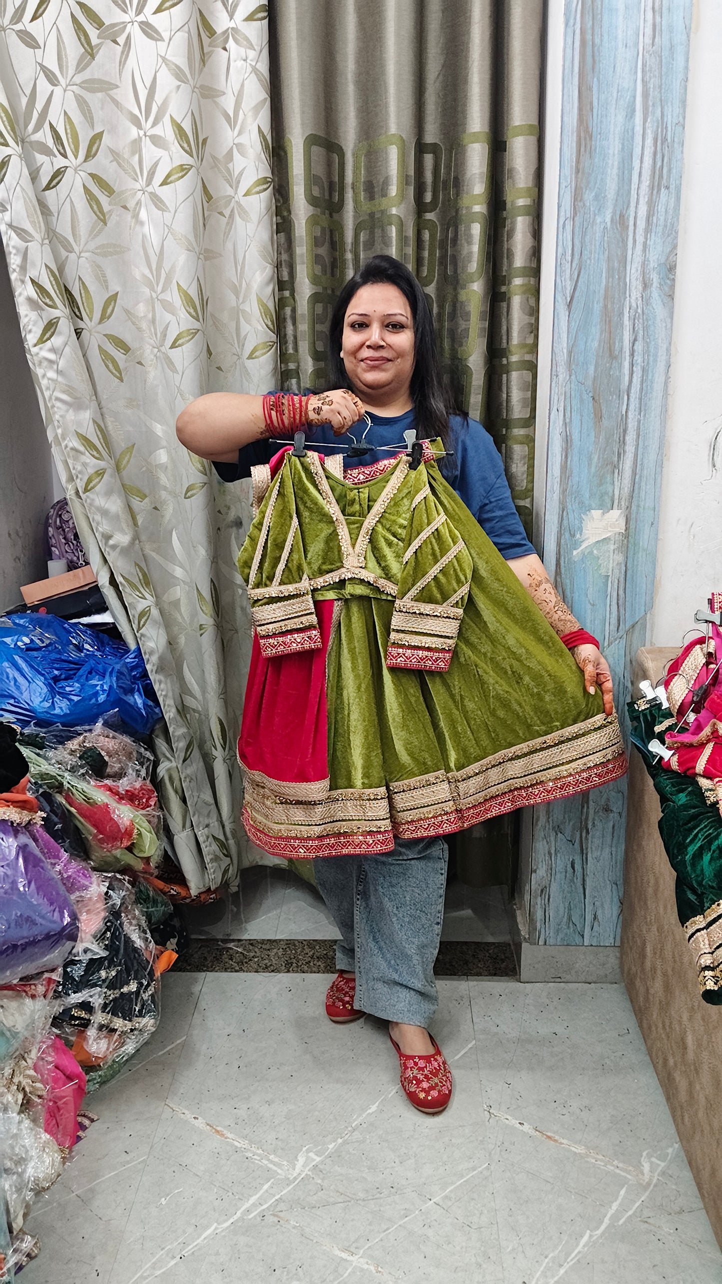 Premium velevt winter lehnga sets