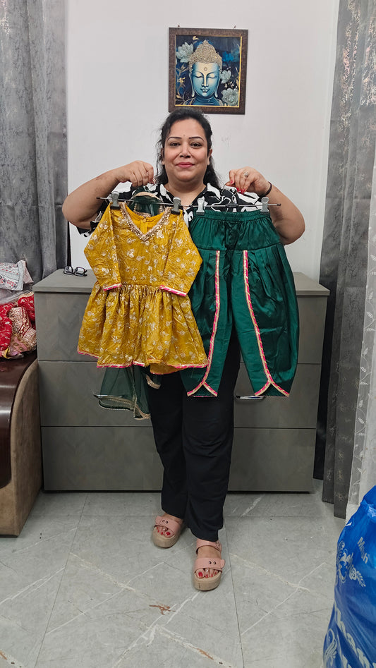 Pure crush silk handwork tulip set