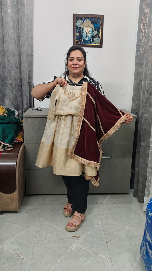 Luxe banrasi weave lehnga set