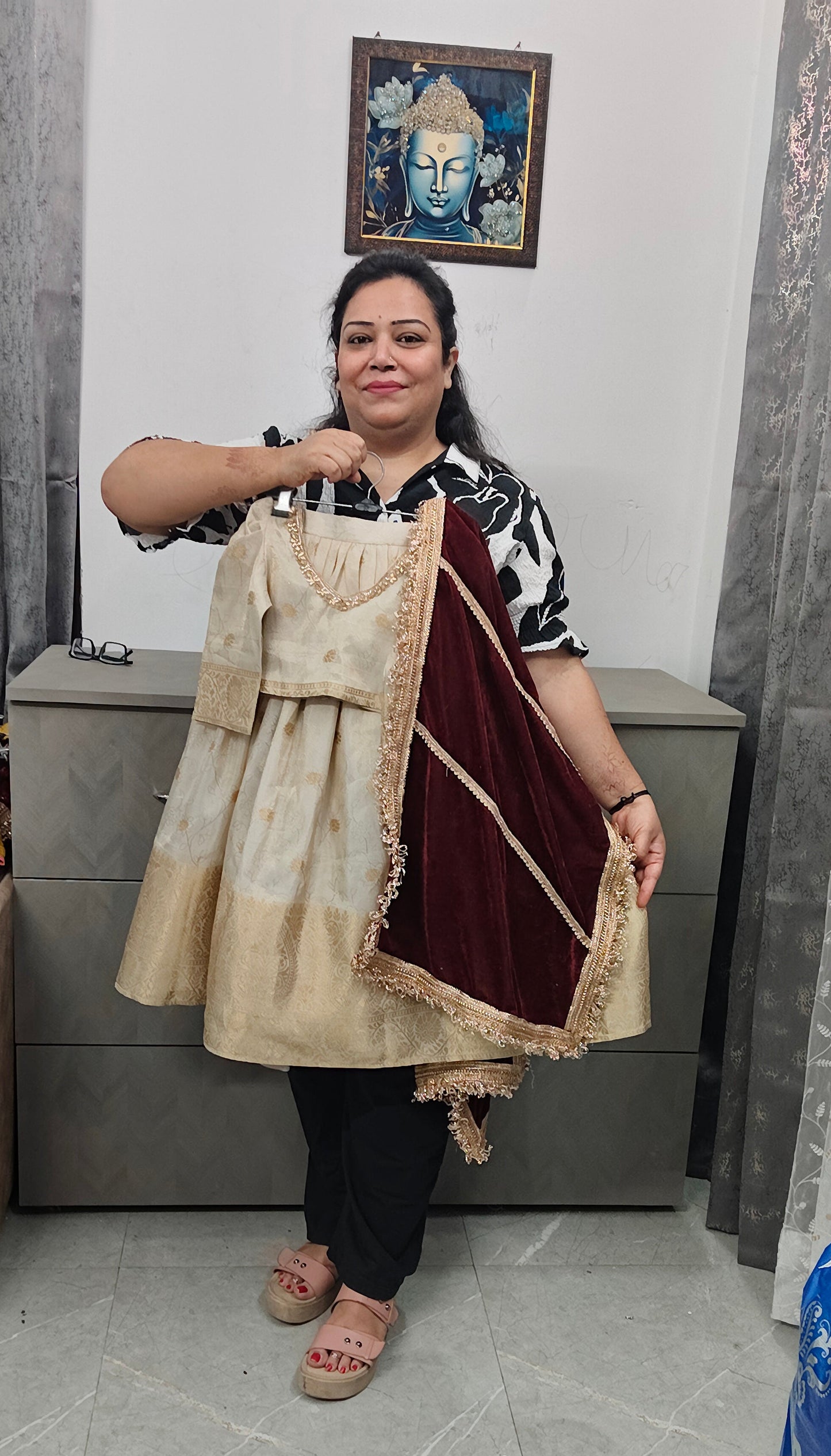 Luxe banrasi weave lehnga set