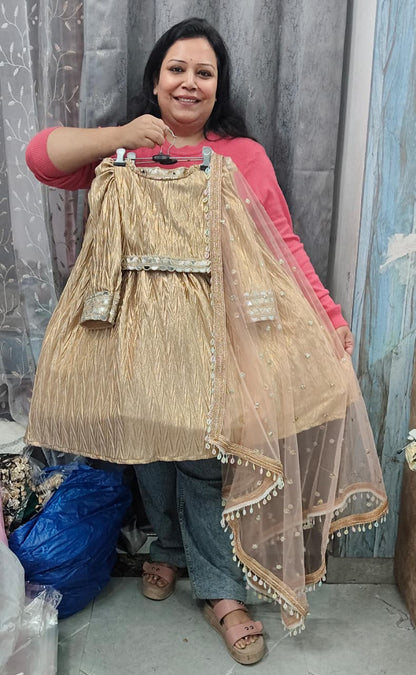 Premium shimor self print lehenga set