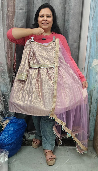 Premium shimor self print lehenga set