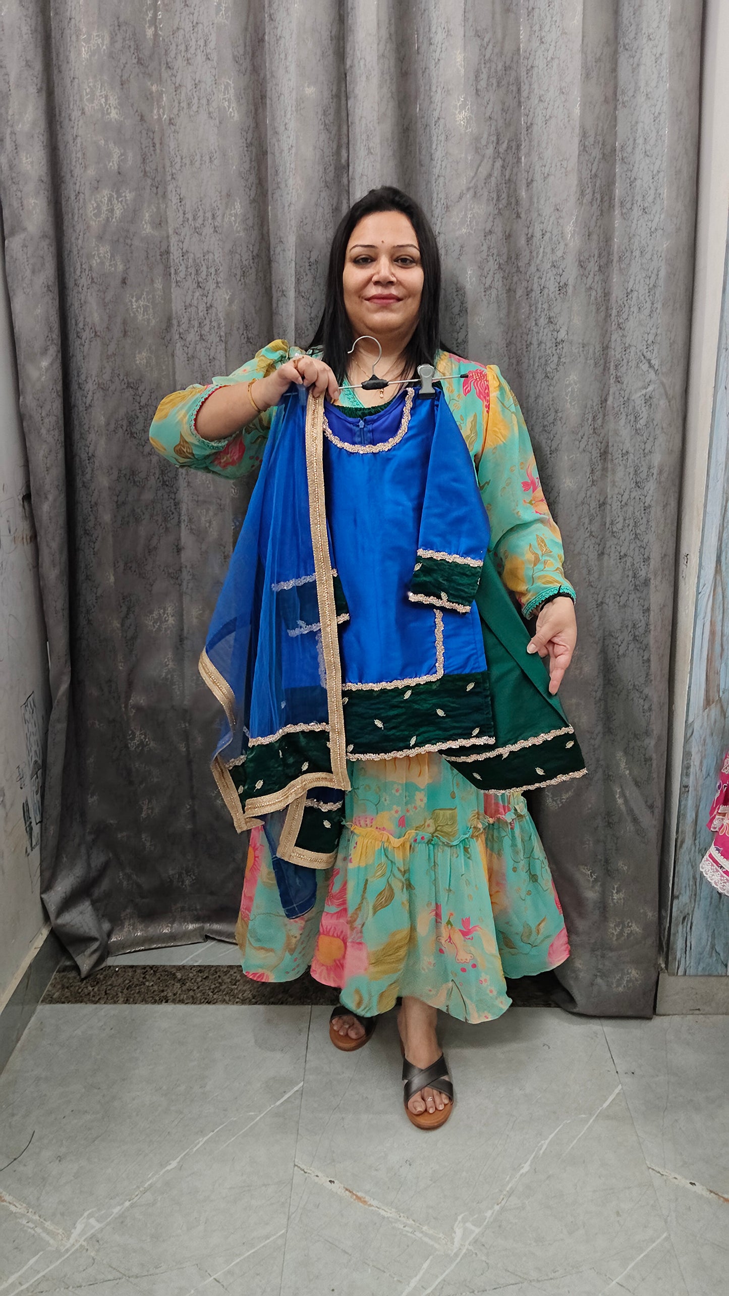 Silk Kurta With Handwork Borders