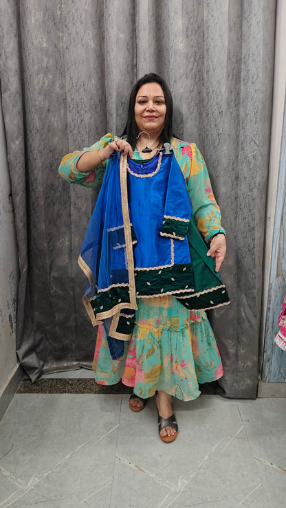 Silk Kurta With Handwork Borders