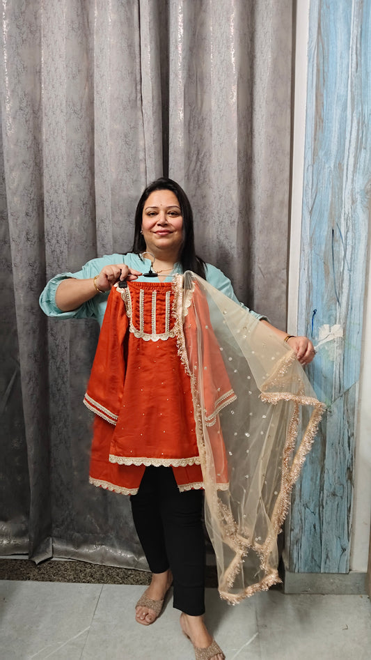 Silk farshi salwar suit