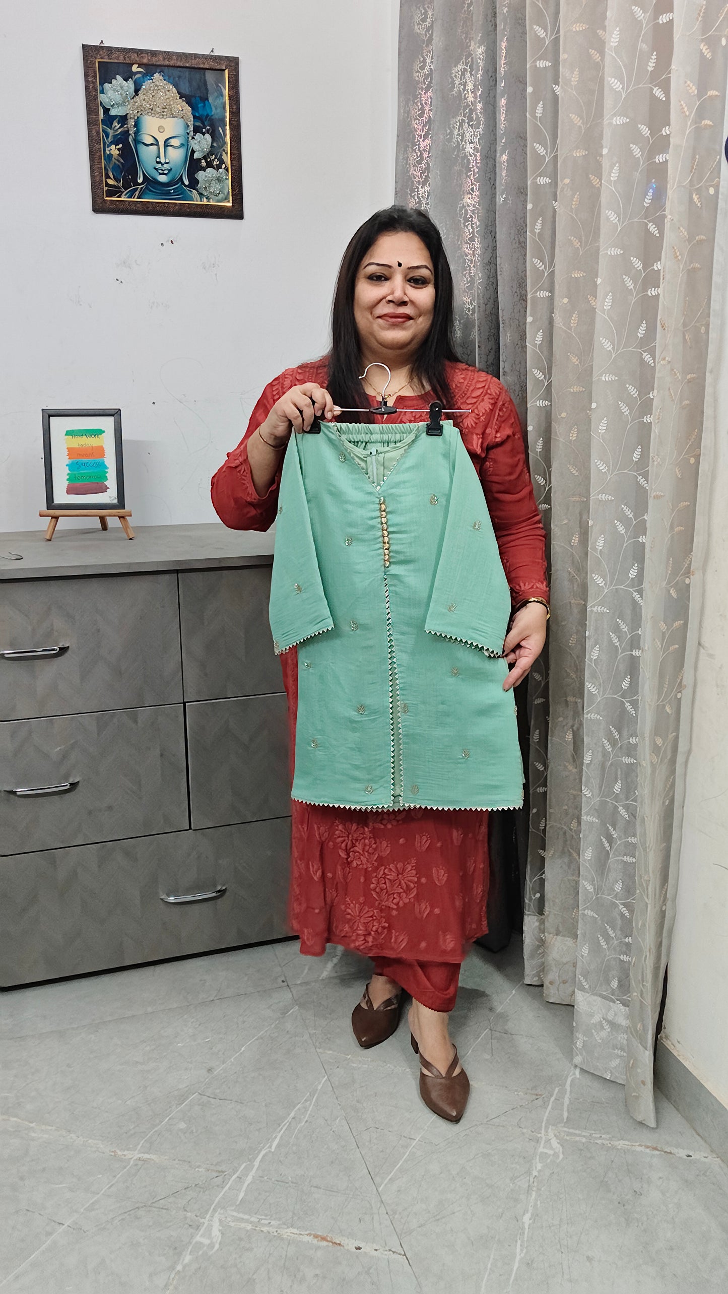 Luxury Mal cotton Indo Western 2 Pcs Set