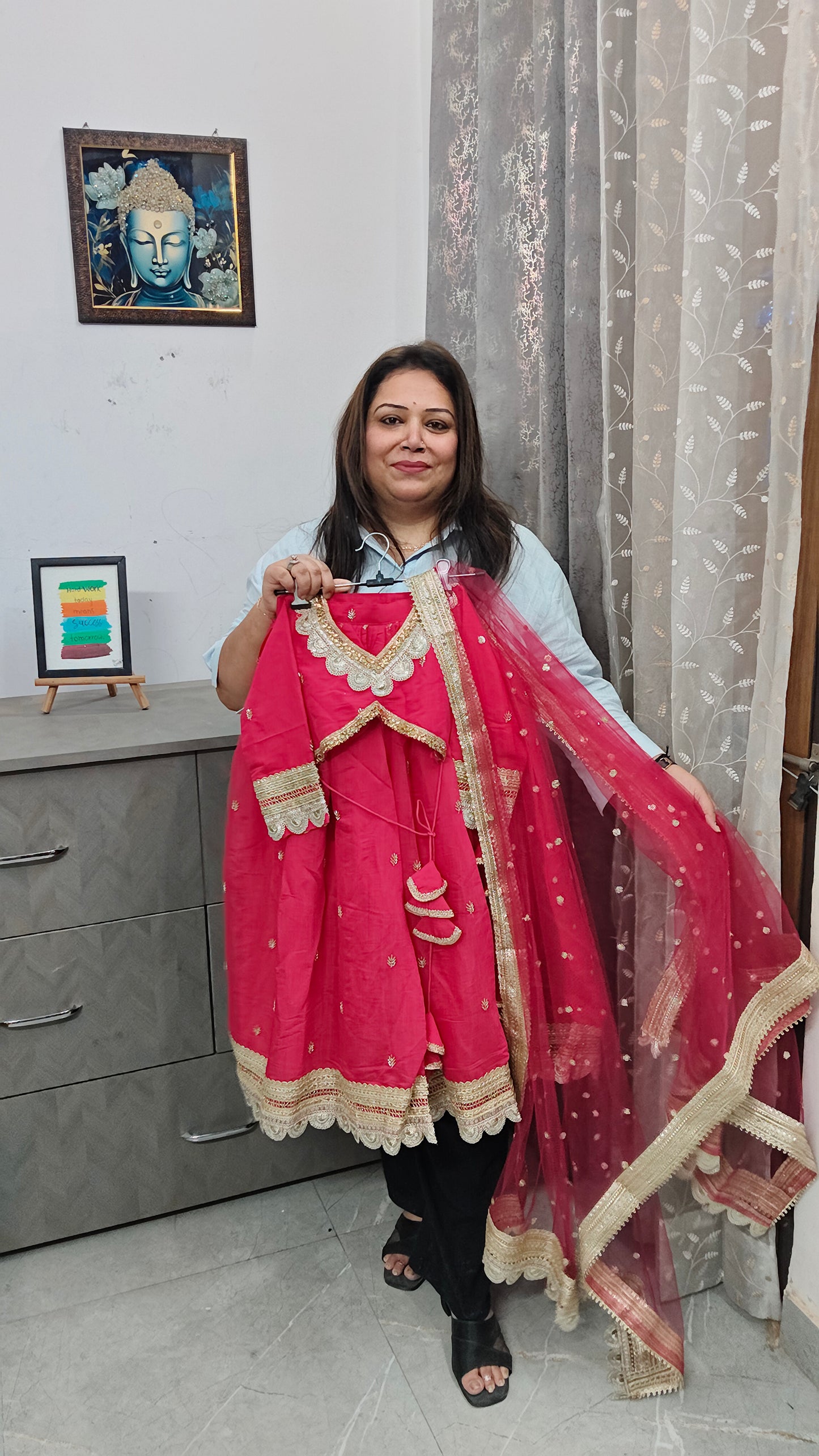 Premium soft Mal Chanderi Handwork Lehnga