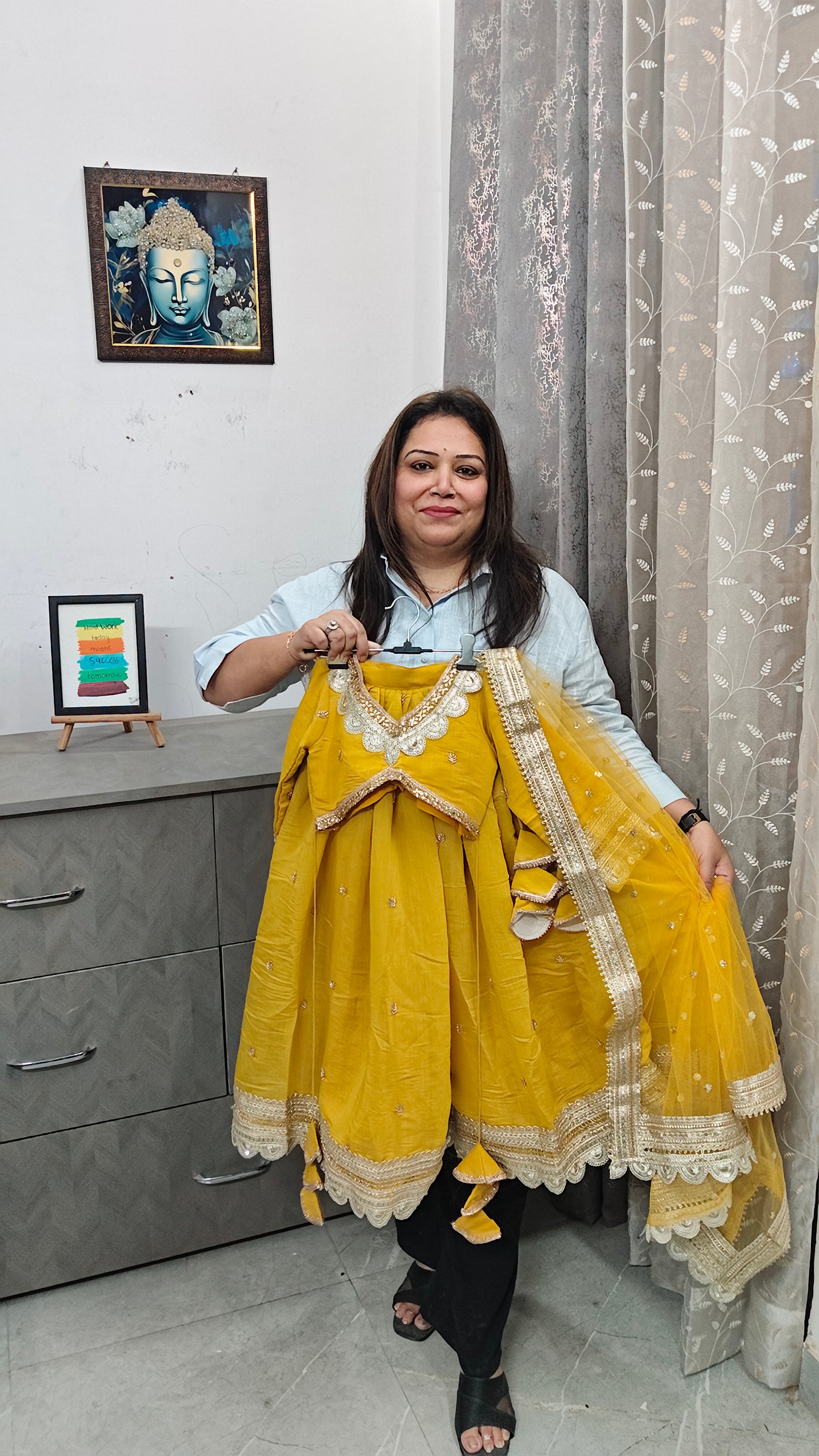 Premium soft Mal Chanderi Handwork Lehnga