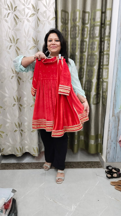 Premium Velvet Frock Suits