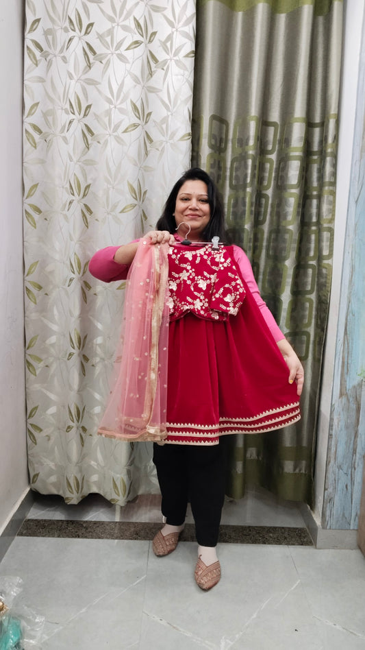 Premium Velvet Lehenga - for Kids