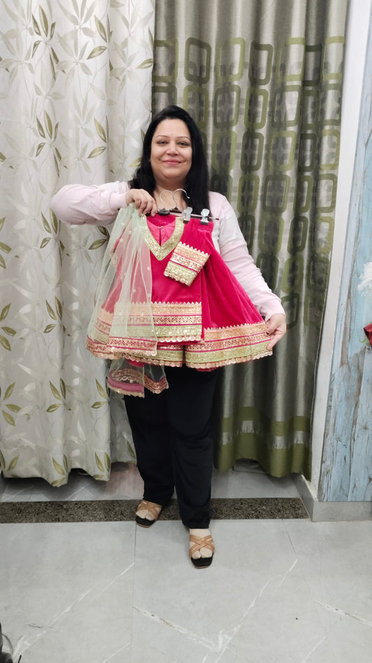 Premium Velvet Lehenga - for Kids