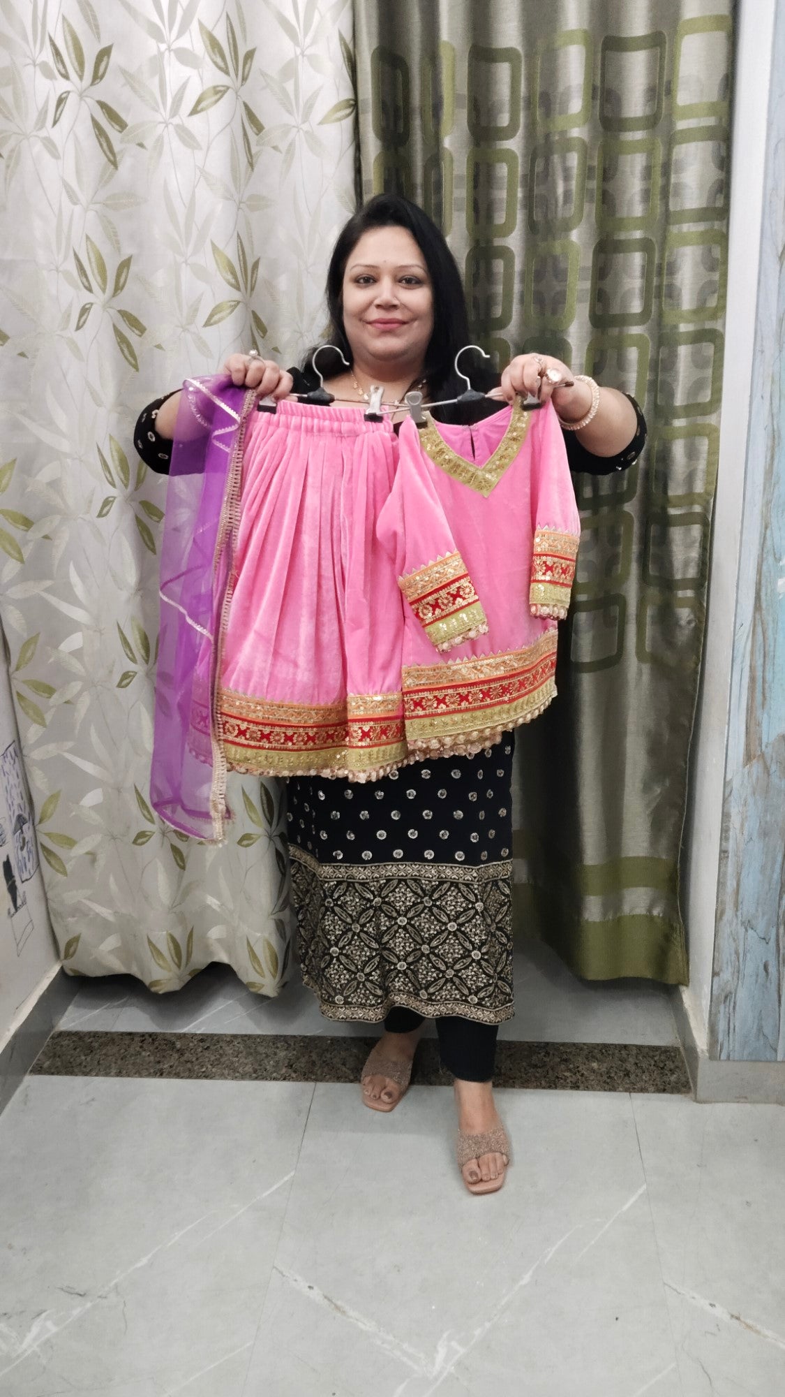 Premium Velvet Lehenga - for Kids