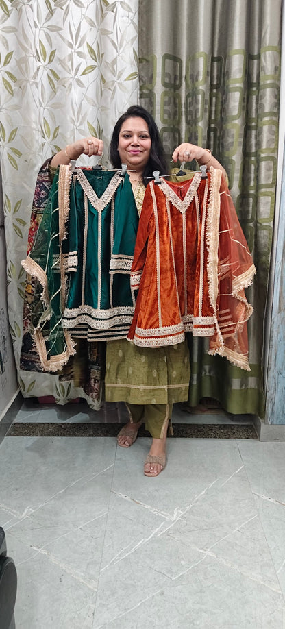 Luxe Banarasi Frock Suits - for Kids