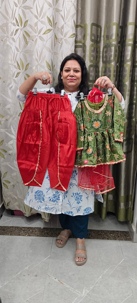 Pure Crush Silk Handwork Suits - for Kids