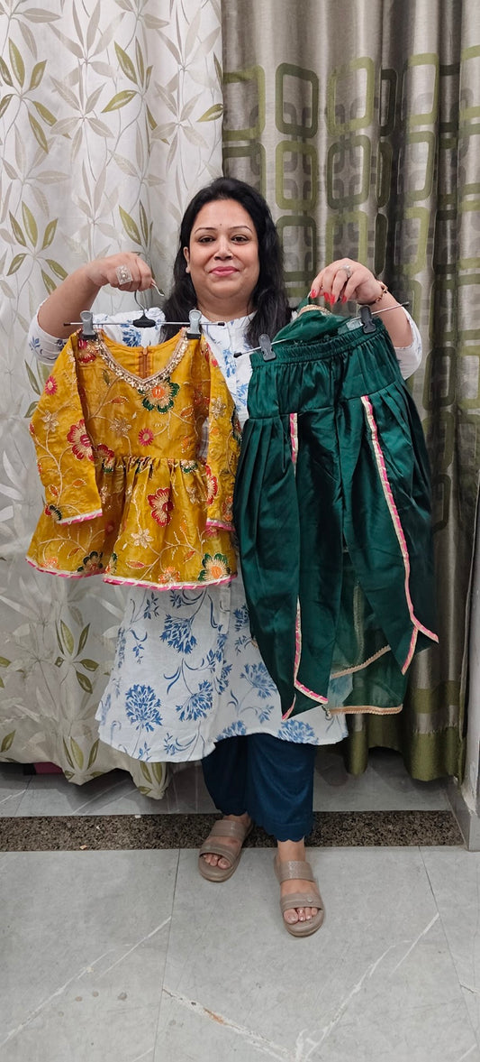 Pure Crush Silk Handwork Suits - for Kids