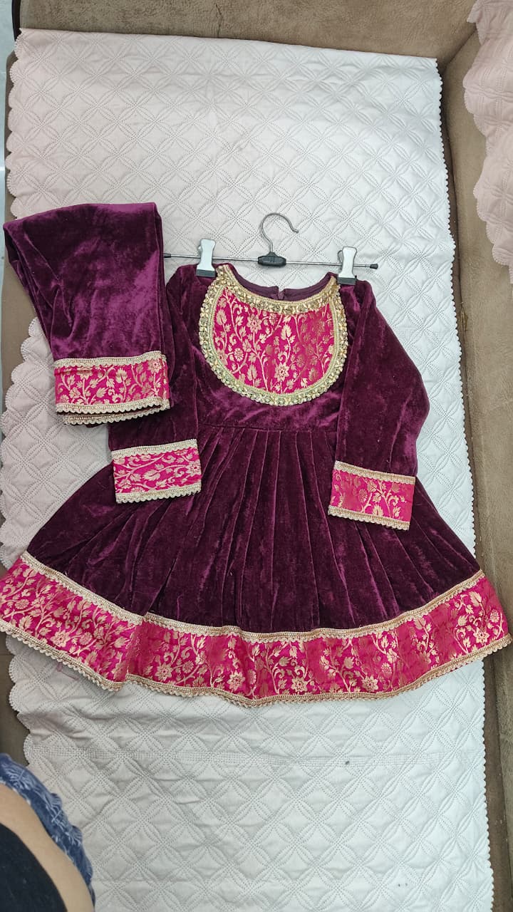 Premium Velvet Banrasi Frock Suits