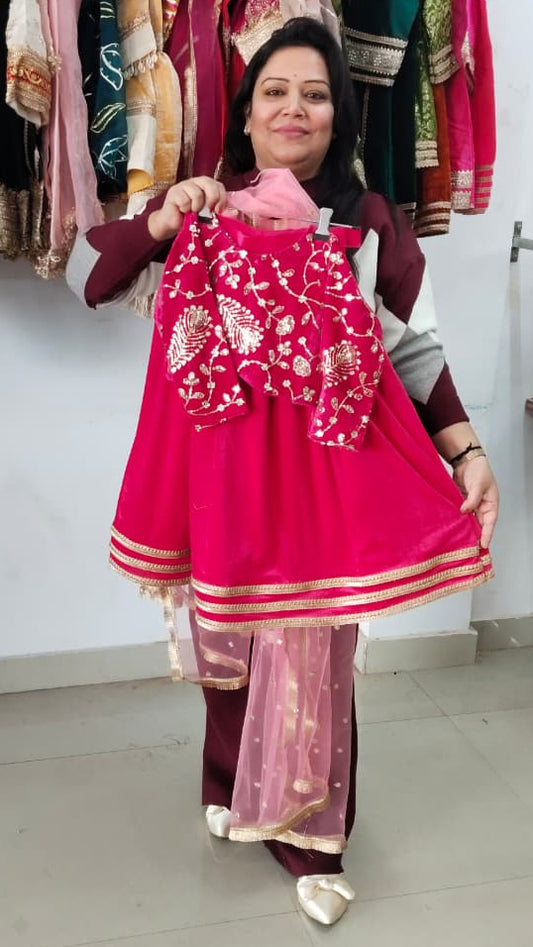 Winter velvet lehenga sets