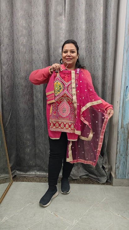 Pure Crape Hand Work Suits