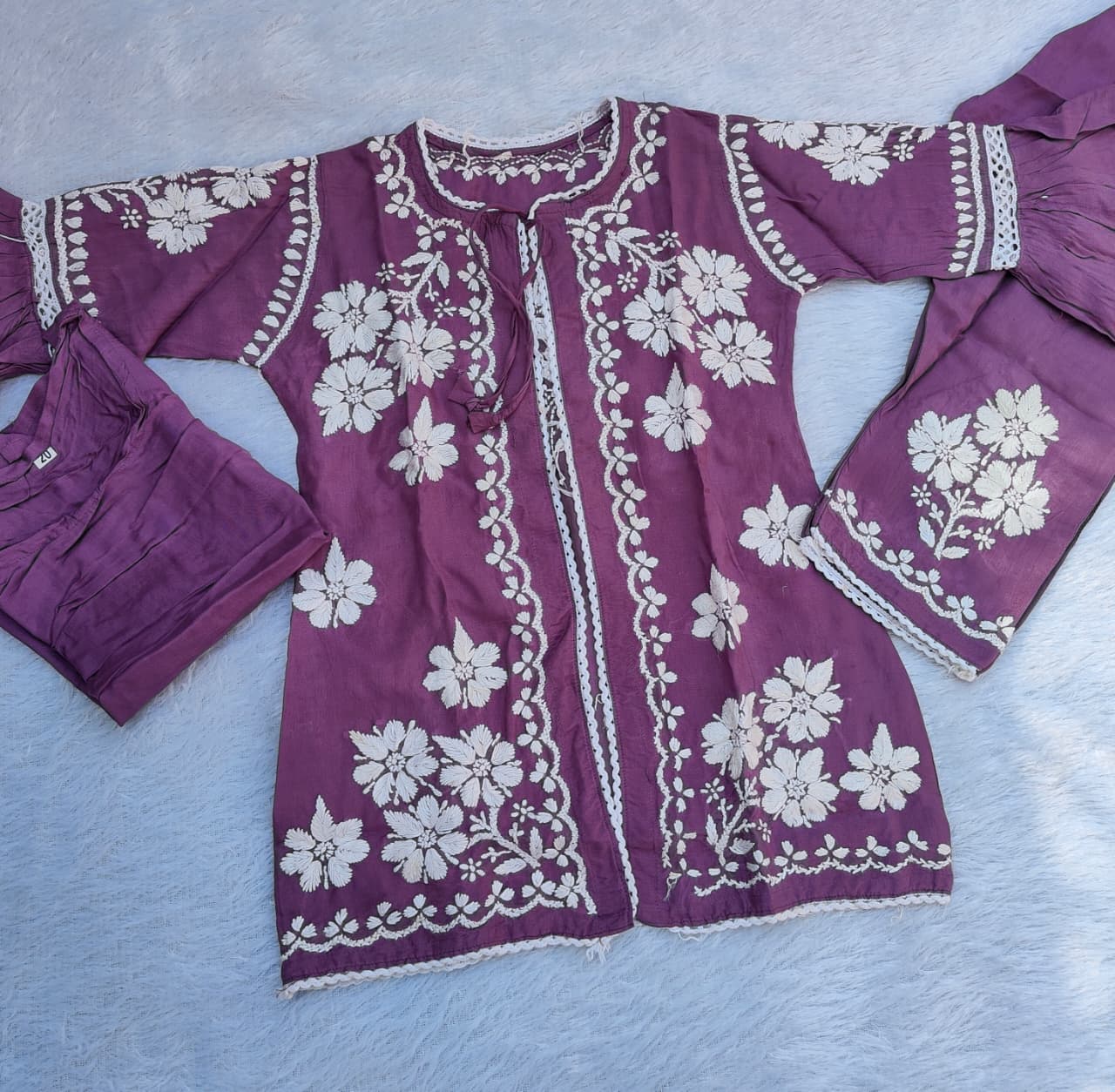 Handwork Chikankari Jacket Set