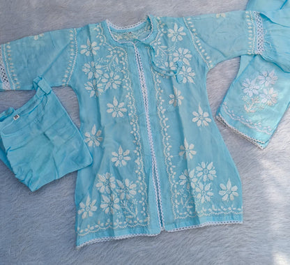Handwork Chikankari Jacket Set