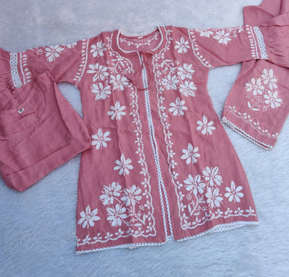 Handwork Chikankari Jacket Set