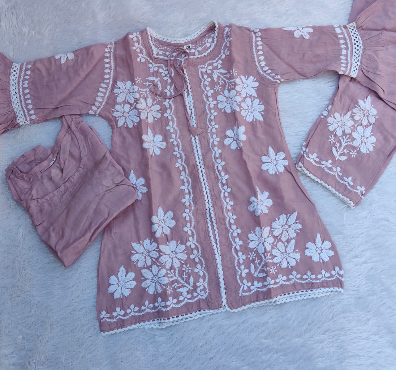 Handwork Chikankari Jacket Set